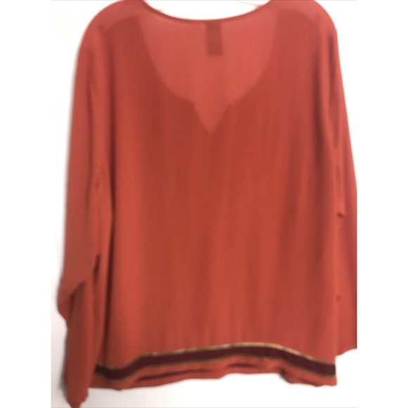 Marc Bower 2X Fall‎ color Blouse Crepe Blouse top - Picture 6 of 6